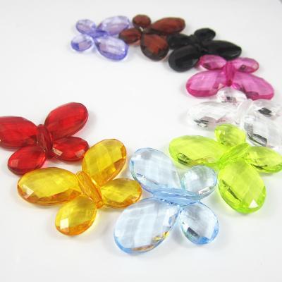 China Garment Accessories Butterfly Shape Acrylic Beads For Vase Filler And Wedding Decoration for sale