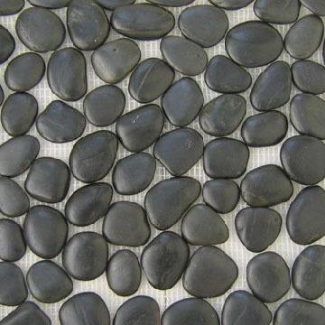 China Natural Stone River Stone Black Pebble Stone for sale