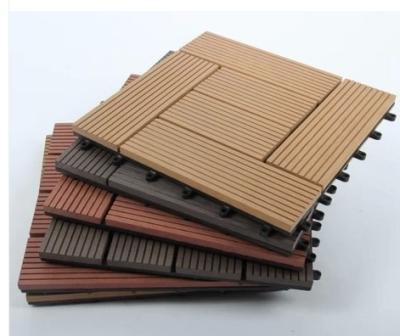 China Indoor/outdoor flooring 300x300mm wpc decking tiles wood plastic composite decking board 300X300X22mm for sale