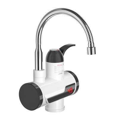 China Electric Faucets Wholesale Kitchen Solid Luxury Smart Faucet Stainless Steel Instant 360 Degree Heater Faucet for sale