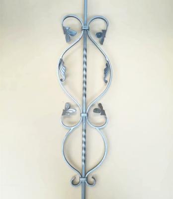 China Modern popular indoor and outdoor ornamental wrought iron stair rail baluster for sale