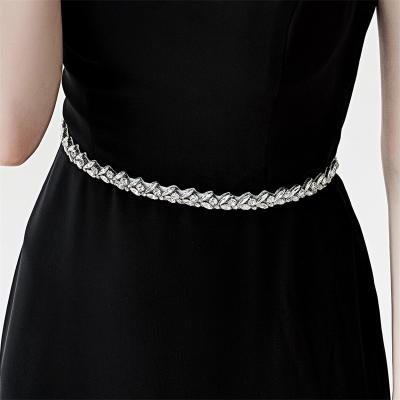 China Jewelry Accessories Waist Decoration Rhinestones Belt Wedding Dress Accessories Waist Chain Crystal Belts for sale