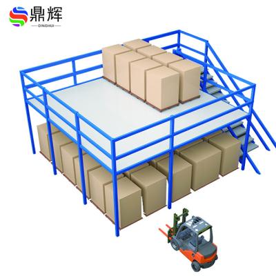 China Customizable Industrial Warehouse Attic Rack Rack Combination Multilevel Heavy Duty Attic Racking for sale