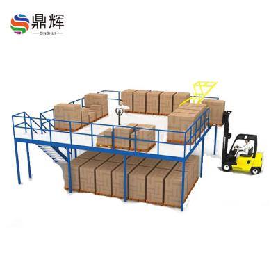 China Customized Steel Heavy Load Mezzanine Floor Shelving Shelving Racking System DH-0011 for sale