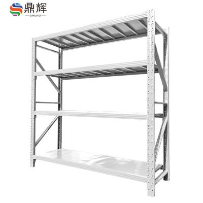 China High Quality White Cargo Cold Rolled Steel Light Industrial Metal B-Q003 4 Tier Boltless Rack Warehouse Storage Shelving Rack for sale