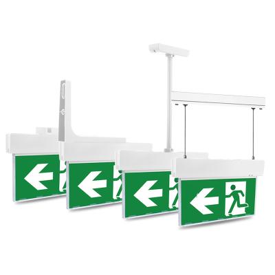 China Emergency Exit Indoor Decor Easy Install Wall Mounted Emergency Led Display Exit Sign Aluminum Hard Plate for sale