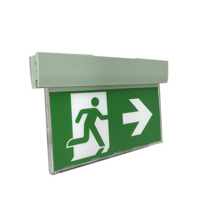 China Durable and Waterproof Exit Sign with LFP Battery Maintained Emergency Light Exit Fighting Sign Suitable for Fire Safety for sale