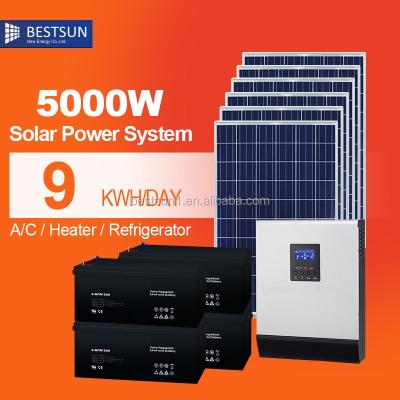 China Solar Power System Home 10 Years Supplier Gold IEC TUV Certificated Solar Panel System 10KW, 5KW, 20KW for sale