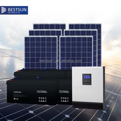 China Home 5kw 10kw 20kw 25kw 30kw BPS-5000M BESTSUN Off Grid Solar Power Energy System for sale