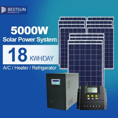 China Home Storage Battery 5KW 6KW 10KW 10KW Home Solar Power System Complete Off Grid Rack for sale