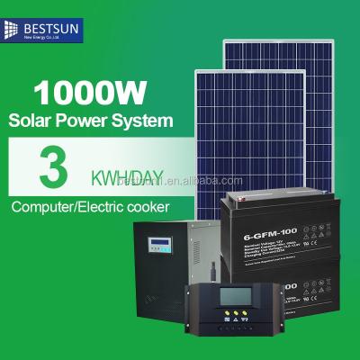 China Bestsun high efficiency industrial electric solar generator 1KW 4kw power system for home solar system cost for sale