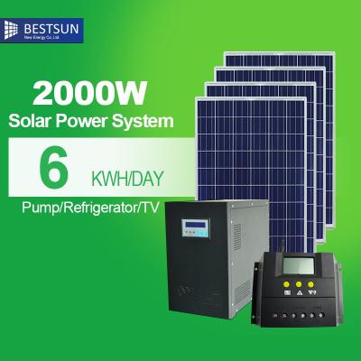 China Home solar energysolar panel 2KW voltaic system for home for sale