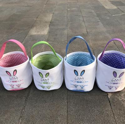 China Folding Easter Egg Handbag Party Gift 4 Styles Bunny Bag Cotton Storage Easter Basket with Handle for Celebration Party Supplies for sale