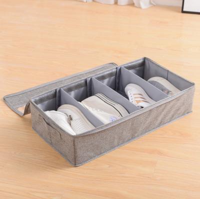 China Sustainable Household Box Storage Shoes Slide Under Bed Boxes Drawer Underbed Cloth Shoe Organizer With Five Dividers for sale