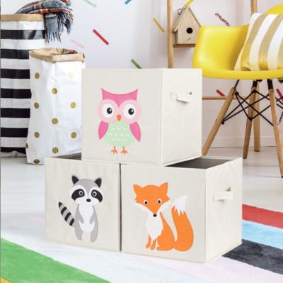 China Customized Viable Model Large Living Baby Toy Oxford Cloth Dress Cartoon Home Wardrobe Storage Boxed Cube Clothes Folding for sale