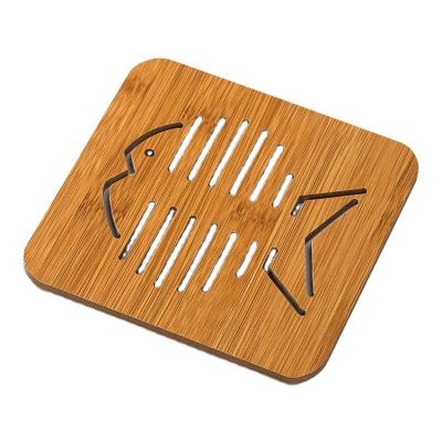 China Kitchen Updated Wooden Thickening Coasters Dining Table Insulation Mat Bowl Stocked Anti-scalding Non-slip Mats for sale