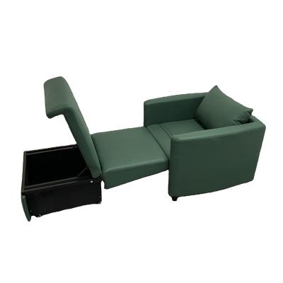 China Foldable Technology European Single Green Fabric Style Simple Folding Sofa Bed for sale