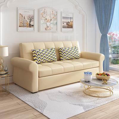 China Technology Foldable Leather Sofa Bed Two Seat Sofa Bed New Design Living Room for sale