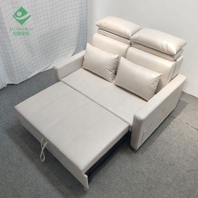 China 2 Seat Set Reclining Sofa Bed With Metal Folding Bracket Convert Configuration for sale