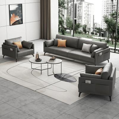 China Sofa Set Italian Leather Modular Italian Leather Sofa Set Cheap Price Luxury Sofa Set Contemporary Light for sale