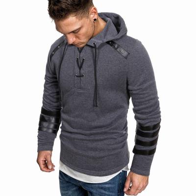 China Anti-Wrinkle Mens Sports Gym Hoodie Pullover Sweatshirt Casual Hooded Plain Jumper Tops for sale