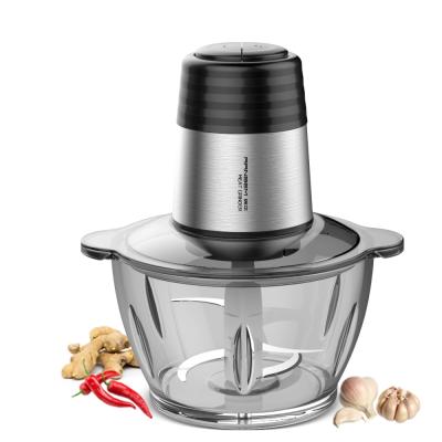 China Hotel Vegetable Fruits Nuts Electric Food Processor 4 Sharp Blades 300W 8 Cups Pounder Capacity Meat Cleaver Glass Bowl Chopper for sale