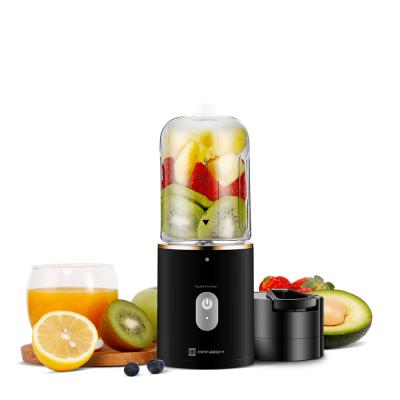 China 350ml Outdoor Mini Personal Juicer Blender 2 Leaf Portable Stainless Steel Blades Juicers For Travel for sale