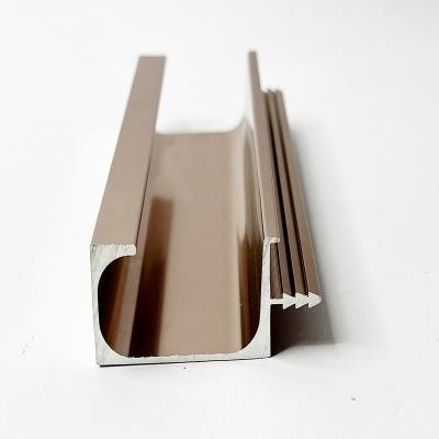 China 6000 Series Modern Aluminum Kitchen Sections , G Shape Aluminum Handle Extrusions for sale