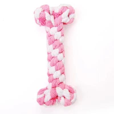 China Viable Bone Shape Rope Toy Pet Puppy Dog Cotton Rope Chew Toys For Teeth Cleaning for sale