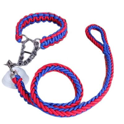 China Viable Dog Leashes Nylon Knitted Traction Belt Dog Leash Pet Traction Rope for sale