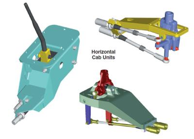 China MTS Systems Industrial Manual Stick Shift Horizontal Cab Units Type ISO 9001 Approved for sale