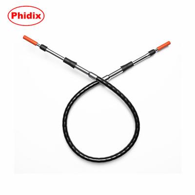 China Durable Mechanical Control Cable Assembly Stainless Steel End Rod And Support Tube for sale