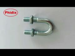 Pipe Size Zinc Plated Round Bend U-Bolt With Hex Nuts