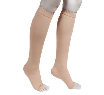 China Antibacterial Compression Stocking 30-40mmHg 20-30mmHg Varicose Veins Compression Stocking Medical Thigh High for sale