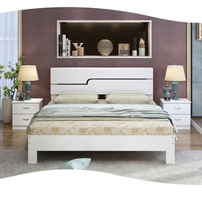 China Modern Design Bed Room Furniture Designs Durable King Size Wood Double Bed Frame for sale