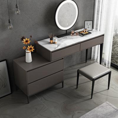 China Custom Convertible Dresser Wooden Dressing Table Makeup Mirror Vanity Dresser With Drawer Set for sale