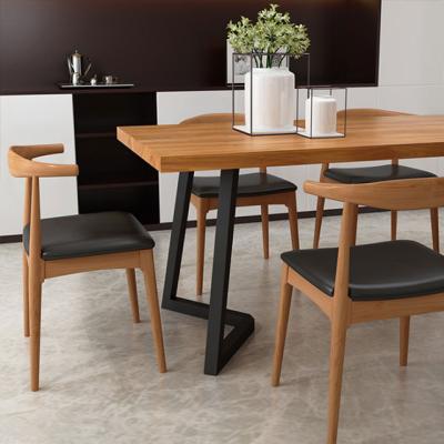 China FEIFAN Adjustable Furniture Designer 6 Seater (Other) Modern Solid Wood Dining Table Set Wooden Solid With 6 Chairs for sale