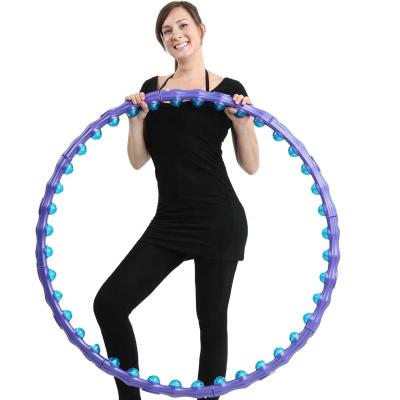 China Body Magnet WH-003 1.7KG Hulahoops 110cm with massage balls weighted hoola circle PE fitness hola circle gym equipment for sale