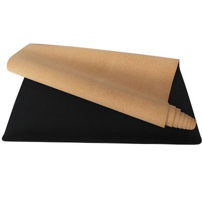 China Durable Cork-Rubber Durable Height Moisture Customized Natural Yoga Mat for sale