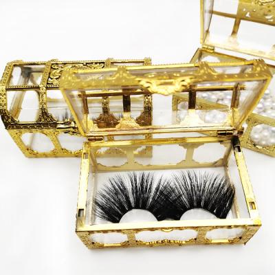 China Durable 25mm Eyelash Mink Lashes With Golden Magic Box For Sale for sale