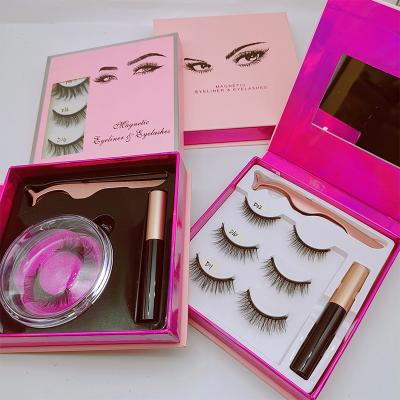 China OEM Factory OEM Durable Premium Magnetic Eyelashes Outlet Magnetic Lashes Your Own Logo Magnetic Liner and Lashes With Magnetic Eyelash Box for sale