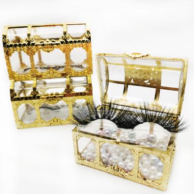 China Lashes3d Luxury Gold Box Seller 25mm Eyelashes 25mm Mink 3d Eyelash 100% Real Sensitive Wholesale Fluffy Eyelash for sale