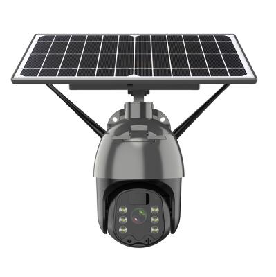 China PAN-TILT Outdoor Waterproof Full Color CCTV 1080P H.265 Night Vision Wifi IP Solar Panel Wireless Camera for sale