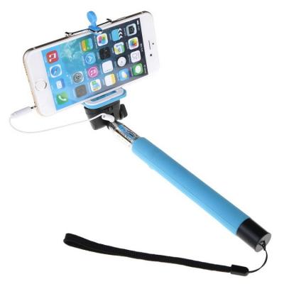 China Customized wired selfie stick With dischargeable wrist strip for sale