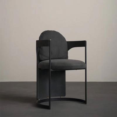 China Italy famous unique simple style hotel furniture armchair luxury Nordic gray fabric of leisure and home chair for sale