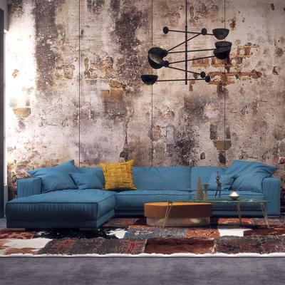 China Chesterfield SOFA Custom Design Leather Couches and Sofas L Modern Blue Shape Modern Couch Leather Couches for sale