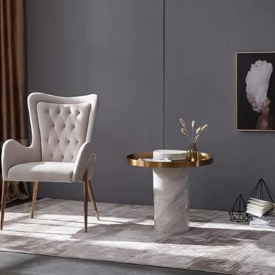 China Hot Sale Modern Luxury Metal Coffee Tables Marble Low Side Table Sets For Living Room Modern Furniture for sale