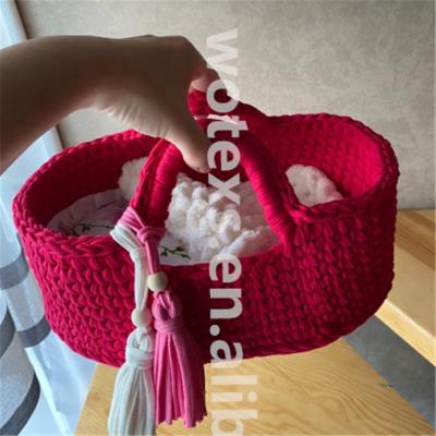 China Wholesale PASSIONATE Custom Color BB015 Doll Crochet Moses Basket Cradle for Handmade Dolls Toy Baby Baskets for sale