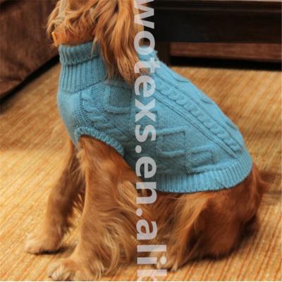 China PT085 Acrylic Eco-friendly Sustainable Cable-knit Pets Hoodies Pattern Handmade Dog Sweaters Crochet Dog Sweater for sale