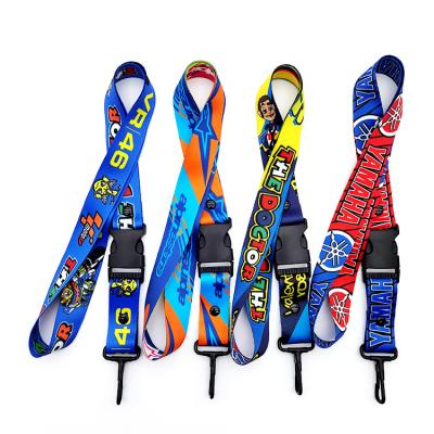 China Polyester Key Chain Lanyard Custom Neck Strap Id Card Holder Color Printing Polyester Lanyard for sale